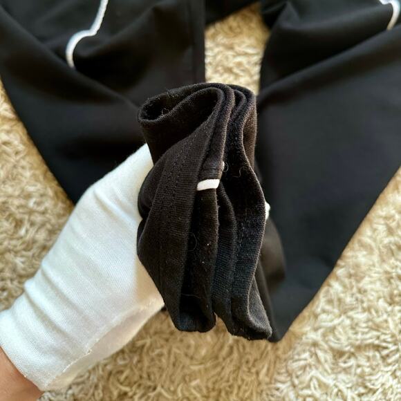 ATM Black Ankle Casual Pants Striped Women’s Size L - Picture 5 of 8